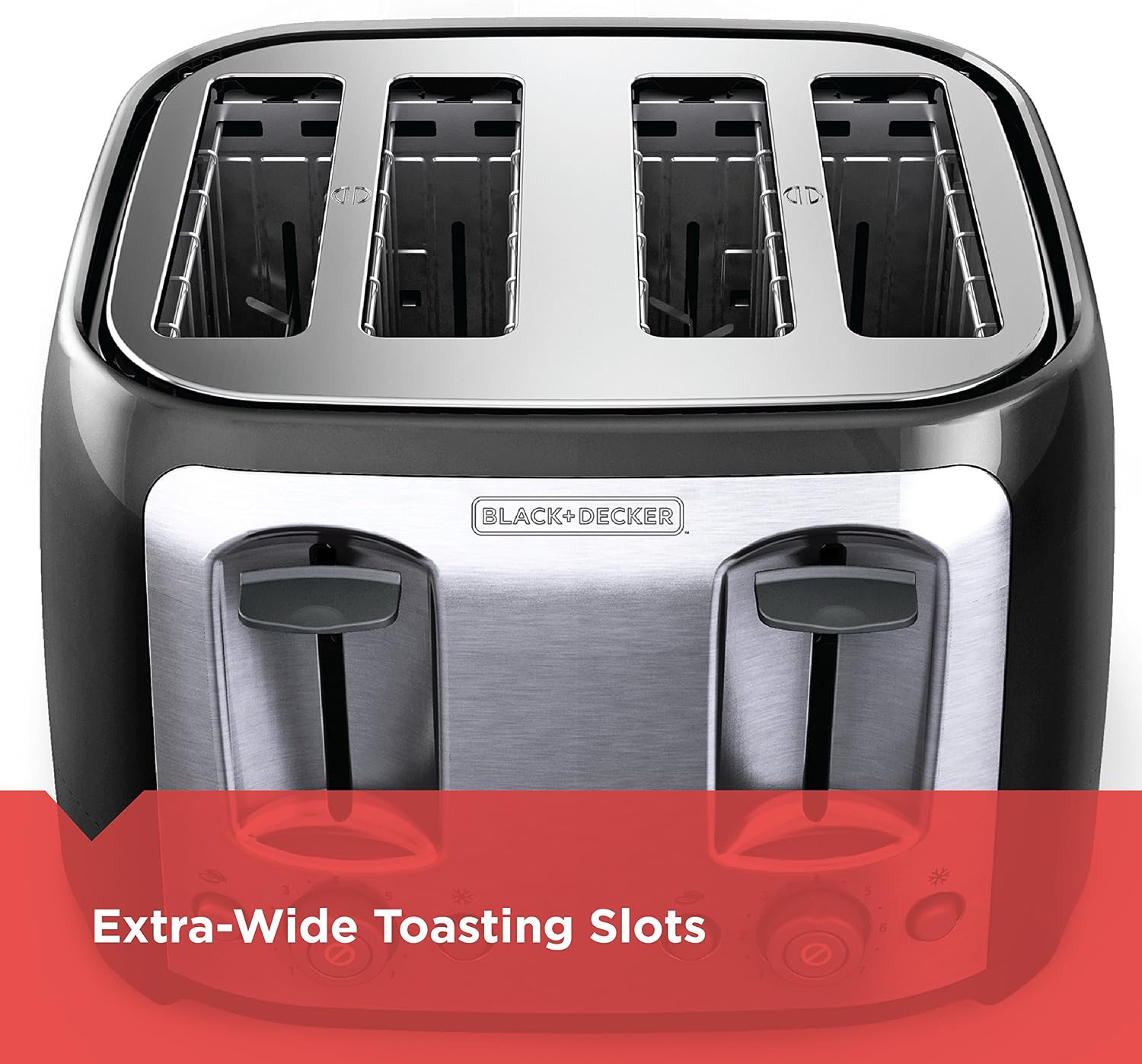 BLACK+DECKER 4-Slice Toaster with Extra-Wide Slots - Image 3