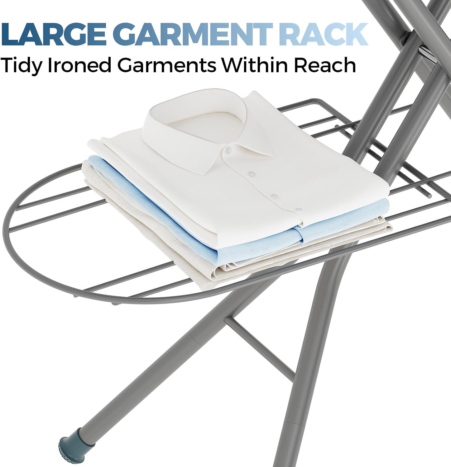 APEXCHASER Ironing Board Full Size with Iron Rest & Garment Rack 43X13 in - Image 2