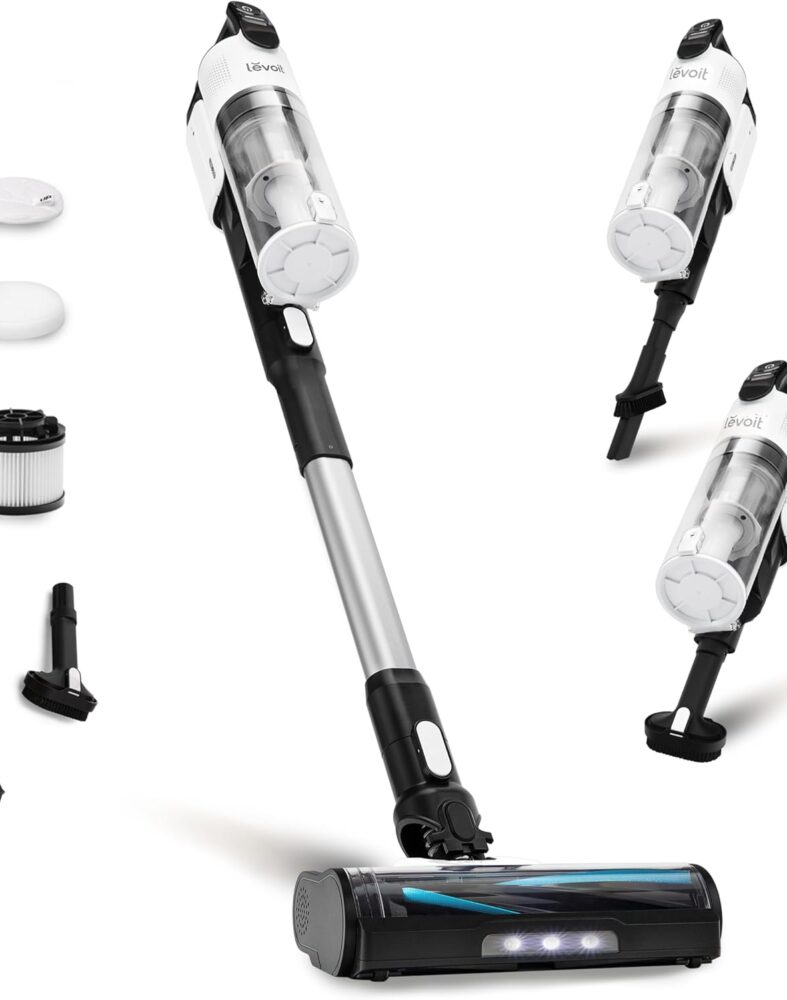 Levoit Cordless Vacuum Cleaner, Anti-Tangle for Pet Hair, Up to 50 Minutes